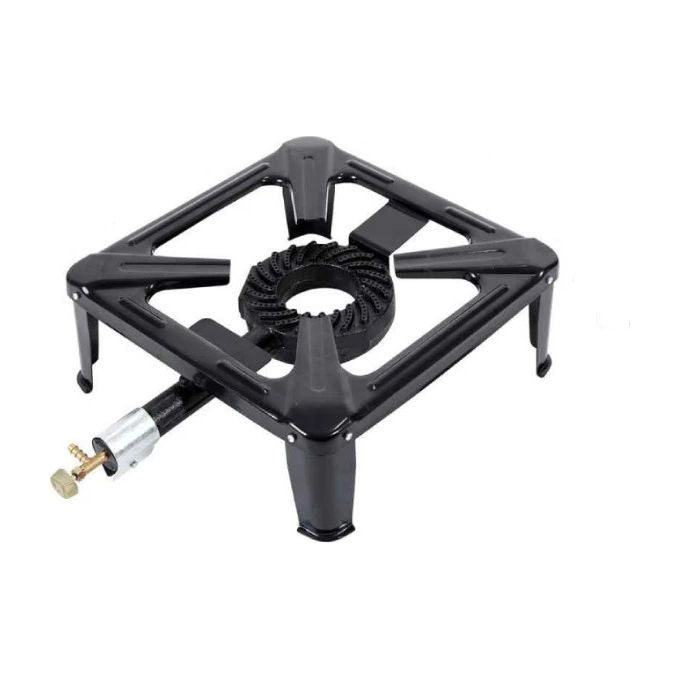 Ompagrill OMPFORNELLONE40 Fornellone a Gas GPL 1 Fuoco Bruciatore in Ghisa 7 kW Acciaio Smaltato colore Nero