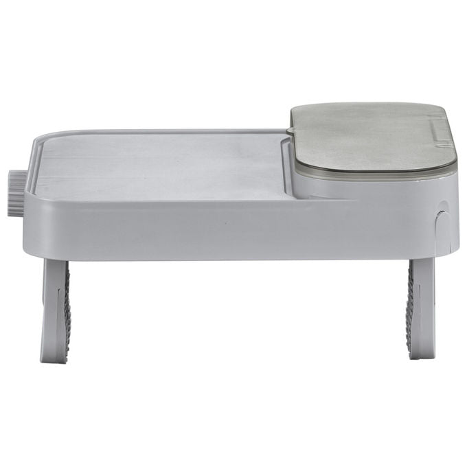 Bestway 60337 Lay-Z-Spa Xtras Vassoio Portaoggetti 4 in 1 Supporto Bevande Tablet Regolabile Universale colore Grigio