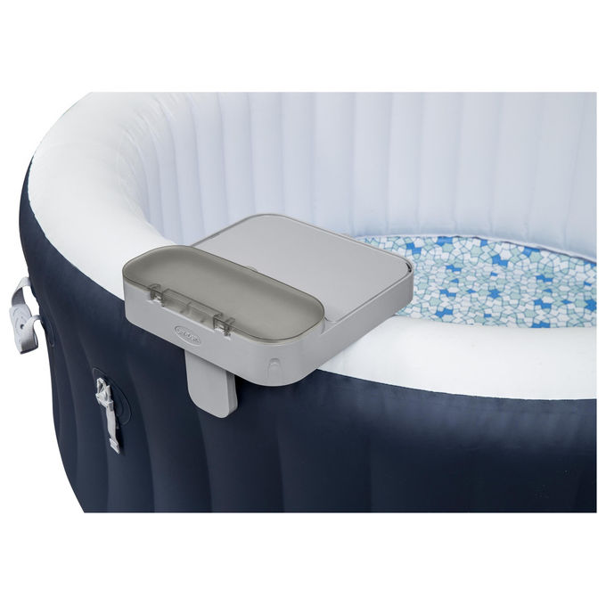 Bestway 60337 Lay-Z-Spa Xtras Vassoio Portaoggetti 4 in 1 Supporto Bevande Tablet Regolabile Universale colore Grigio