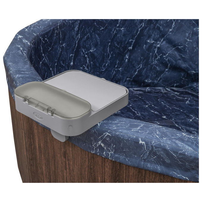 Bestway 60337 Lay-Z-Spa Xtras Vassoio Portaoggetti 4 in 1 Supporto Bevande Tablet Regolabile Universale colore Grigio