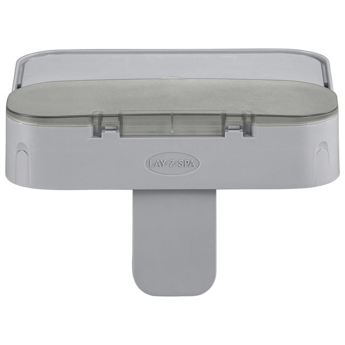 Bestway 60337 Lay-Z-Spa Xtras Vassoio Portaoggetti 4 in 1 Supporto Bevande Tablet Regolabile Universale colore Grigio
