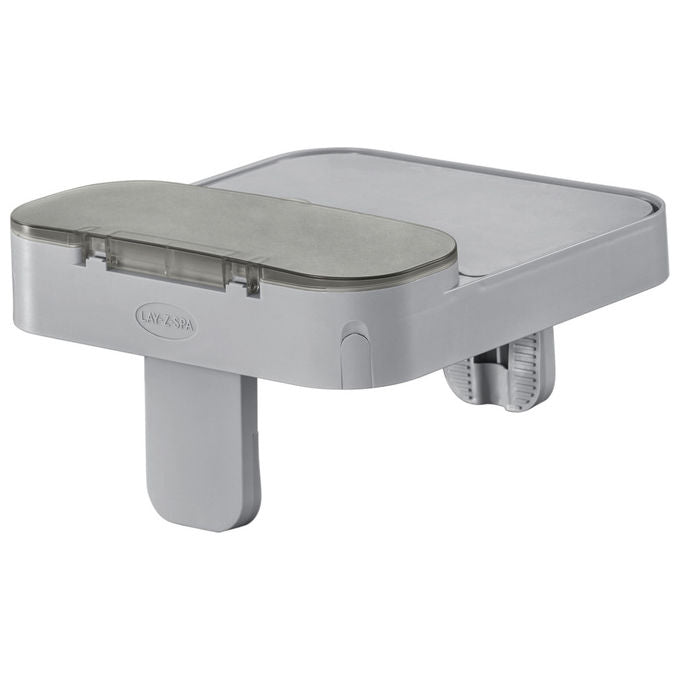 Bestway 60337 Lay-Z-Spa Xtras Vassoio Portaoggetti 4 in 1 Supporto Bevande Tablet Regolabile Universale colore Grigio