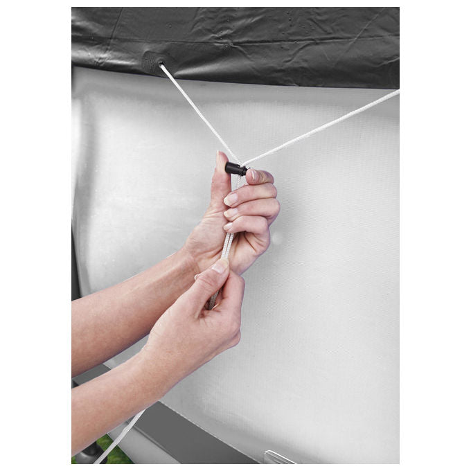 Bestway 58038 Copertura di Sicurezza per Piscina Rotonda Fuori Terra 457 cm colore Nero