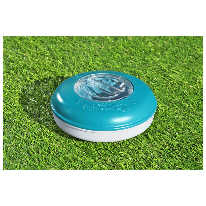 Bestway 58769 Dosatore Galleggiante Cloro e Bromo per Piscina fino a 3 pastiglie 16 cm colore Bianco Blu