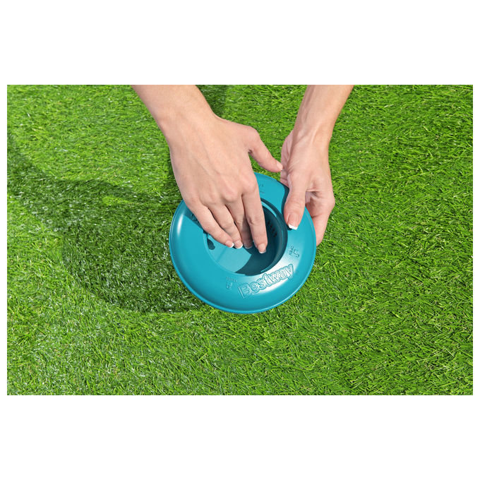 Bestway 58769 Dosatore Galleggiante Cloro e Bromo per Piscina fino a 3 pastiglie 16 cm colore Bianco Blu