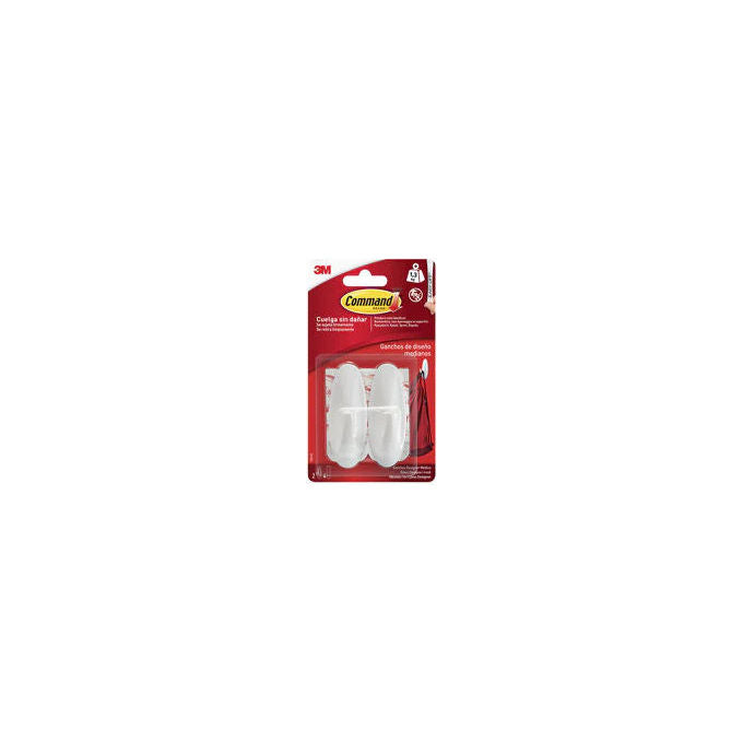 Command 17081 Designer Ganci Adesivi Medi per Interni portata 1,3 Kg colore Bianco