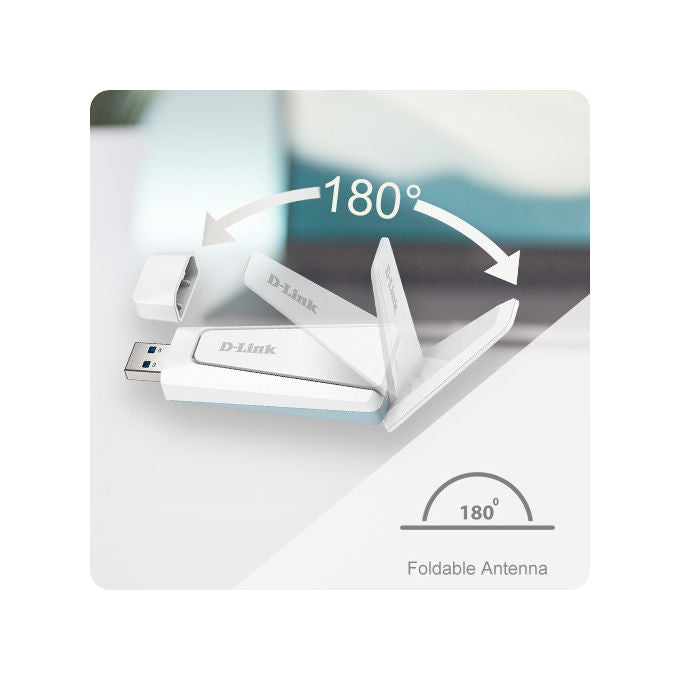 D-Link AX18U Adattatore WLAN USB 3.0 Wi-Fi 6 AX1800 Dual Band 1800 Mbit-s MU-MIMO WPA3
