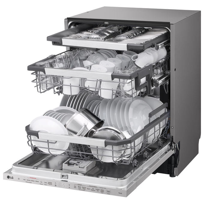 LG DB597TXS Serie 5 Lavastoviglie Incasso 14 coperti Classe A 43 dB QuadWash TrueSteam Wi-Fi (82x60x55 cm) colore Noble Steel