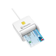 Atlantis P005-SMARTCR-UW Lettore Smart Card USB CNS CRS TS Firma Digitale cavo 120 cm Plug and Play colore Bianco