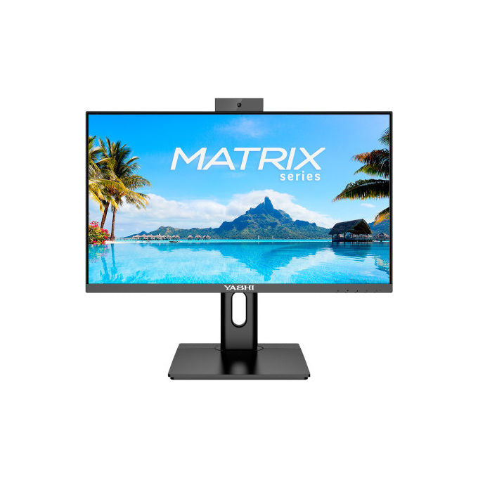 Yashi YZ2493 Monitor PC 24'' IPS Full HD 120Hz 1ms Webcam 5MP FreeSync Premium Hub USB colore Nero