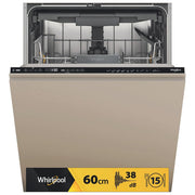 Whirlpool WH7IA15AM6L0 MaxiSpace Lavastoviglie da Incasso 15 coperti Classe A 38 dB Aquastop NaturalDry (82x60x56 cm) colore Nero