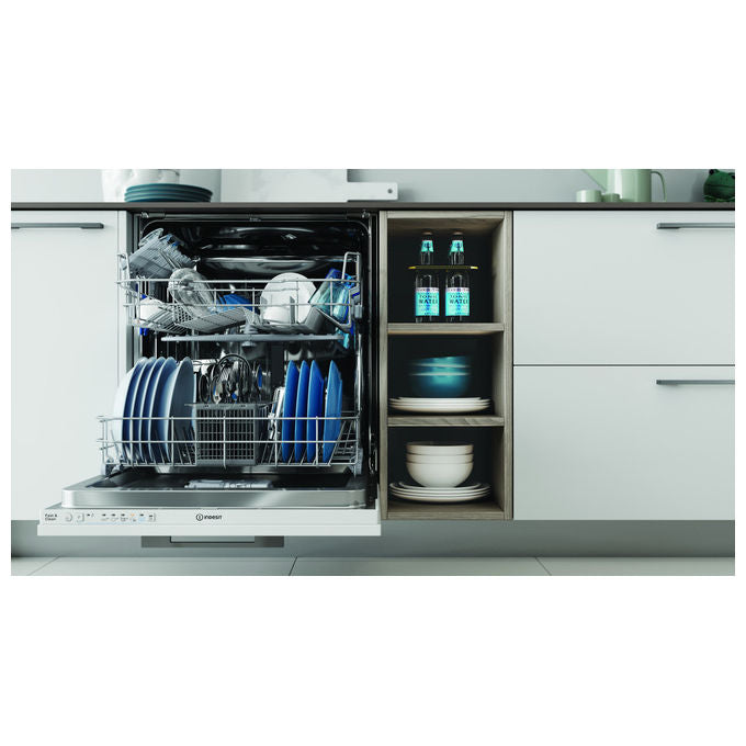 Indesit IN2IE14CNP80 Lavastoviglie Incasso a Scomparsa Totale 14 coperti Classe E 49 dB PushandGo 5 programmi (82x60x56 cm) colore Bianco