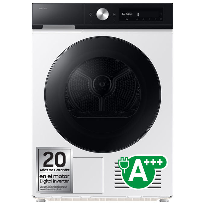 Samsung DV90DB7845GE Bespoke AI Asciugatrice Pompa di Calore 9 Kg Classe A Wi-Fi AI Dry+ (85x60x60 cm) colore Bianco