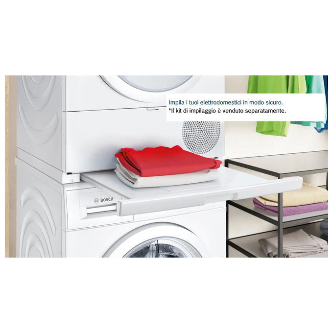 Bosch WQG24201IT Serie 6 Asciugatrice Pompa di Calore 9 Kg Classe D AutoDry 62 dB (84x60x61 cm) colore Bianco