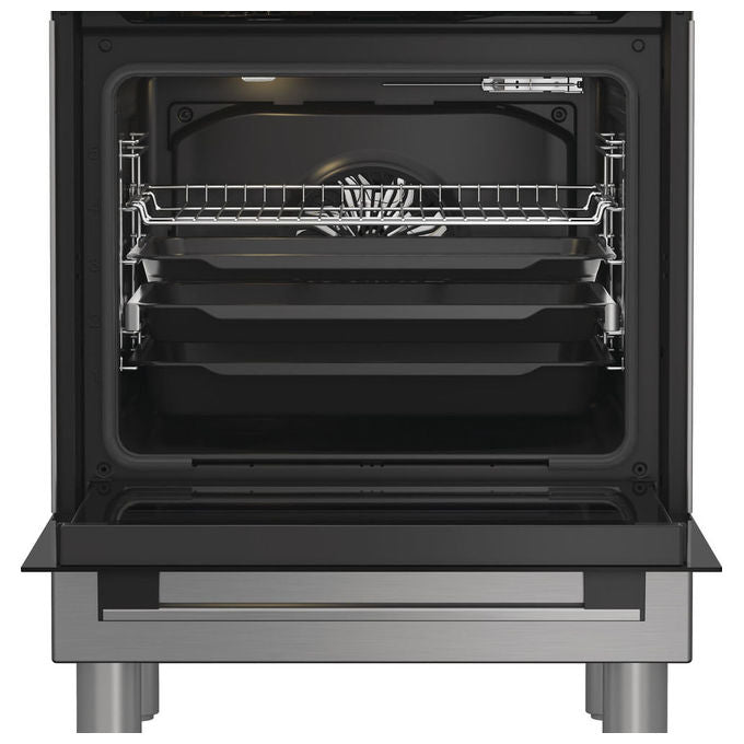 Hotpoint H6I8LMSAX Cucina a Libera Installazione Piano Induzione 4 Zone Forno Elettrico Ventilato 72 L 9 Funzioni Classe A (85x60x60 cm) colore Acciaio Inox