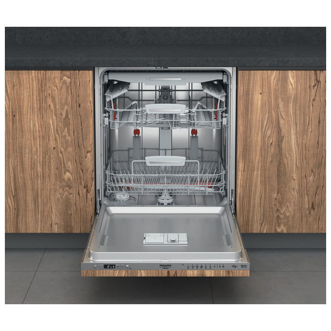 Hotpoint HA6IA14BN7A0 Lavastoviglie da incasso 14 coperti Classe A 41 dB Aquastop Motore Inverter (82x59.8x55.5 cm) colore Acciaio Inox