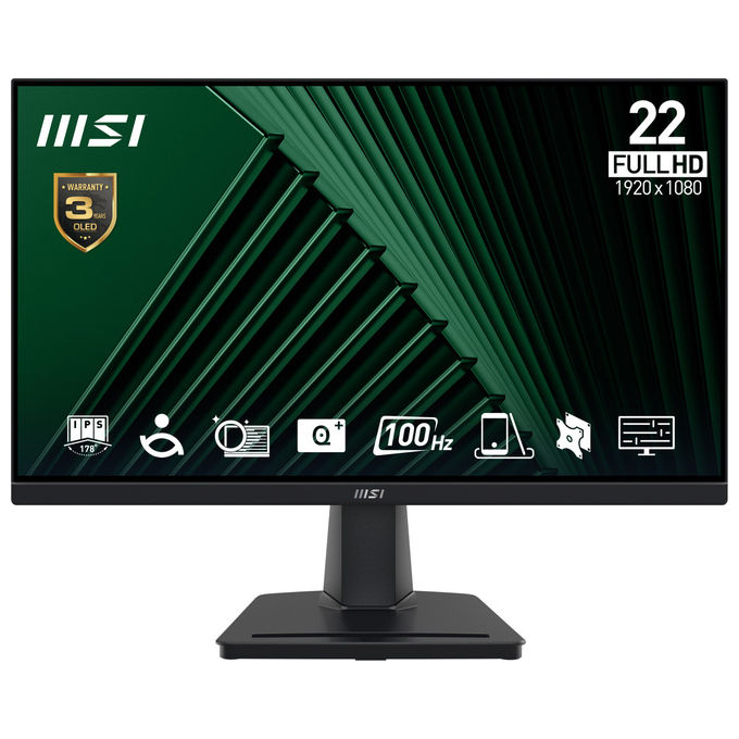 MSI PRO MP225V Monitor PC 21.4'' Full HD VA 100Hz 4ms HDMI VGA VESA colore Nero