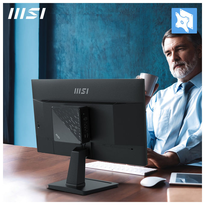 MSI PRO MP225V Monitor PC 21.4'' Full HD VA 100Hz 4ms HDMI VGA VESA colore Nero