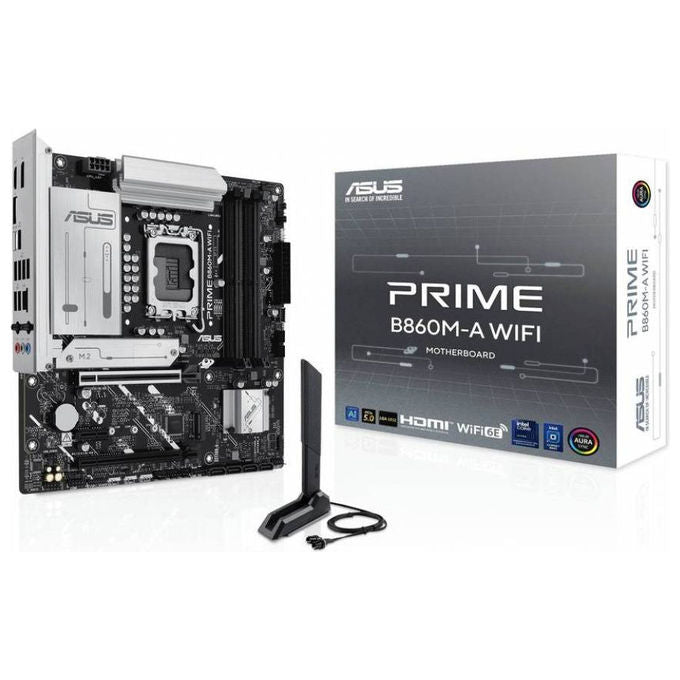 Asus 90MB1JY0-M0EAY0 PRIME B860M-A WIFI Scheda Madre mATX Socket LGA 1851 Intel B860 4x DDR5 256GB PCIe 5.0 2x M.2 WiFi 6E Bluetooth 5.3 colore Nero