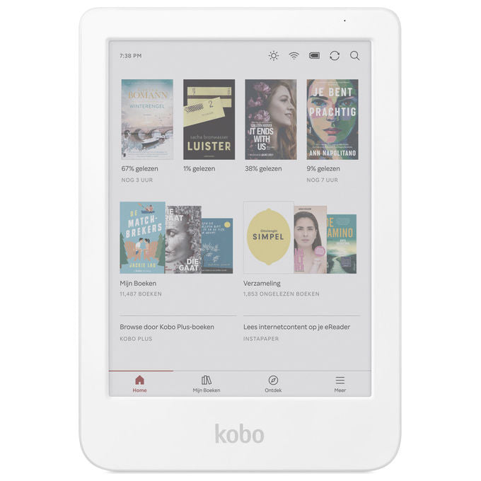 Kobo N367-KU-WH-K-CK Clara Colour eReader Touchscreen 6'' 16 GB Wi-Fi E Ink Kaleido IPX8 colore Bianco