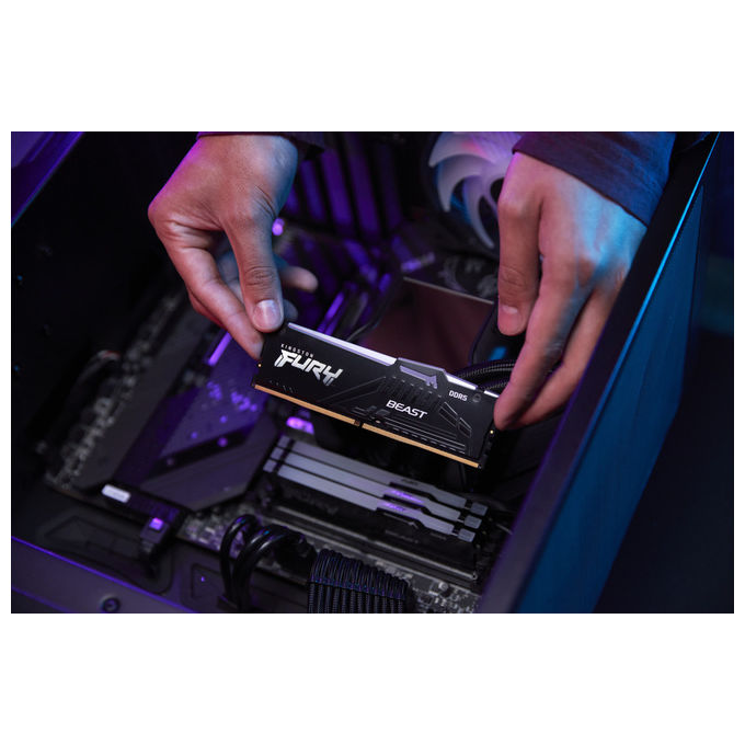Kingston KF560C30BBEAK2-64 FURY Beast Kit Memoria RAM 64GB DDR5 6000MT-s CL30 288-pin DIMM RGB XMP EXPO colore Nero