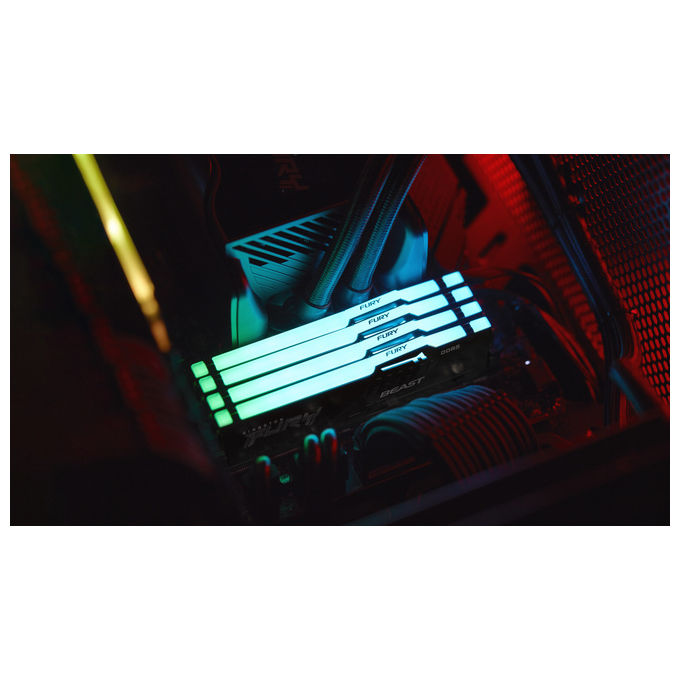 Kingston KF560C30BBEAK2-64 FURY Beast Kit Memoria RAM 64GB DDR5 6000MT-s CL30 288-pin DIMM RGB XMP EXPO colore Nero