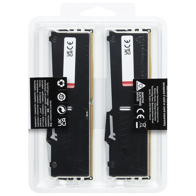 Kingston KF560C30BBEAK2-64 FURY Beast Kit Memoria RAM 64GB DDR5 6000MT-s CL30 288-pin DIMM RGB XMP EXPO colore Nero