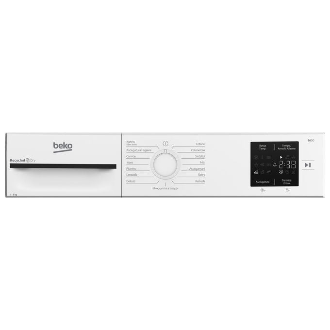 Beko BMT83EW NX Asciugatrice Pompa di Calore 8 Kg Classe D AquaWave EcoGentle 15 Programmi (85x60x55 cm) colore Bianco