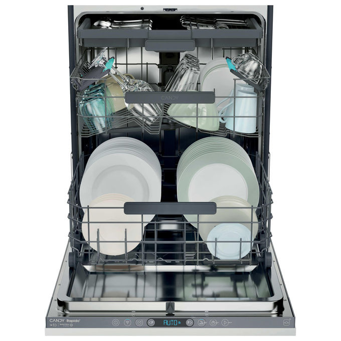 Candy CI 4B4F1A Rapidó Lavastoviglie Incasso 14 coperti Classe B 44 dB Inverter Wi-Fi (82x60x55 cm) colore Antracite