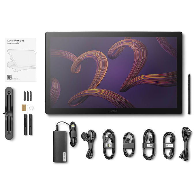 Wacom DTH227K0B Cintiq Pro 22 Tavoletta Grafica 21.5'' 4K UHD Touch Pro Pen 3 8192 livelli di pressione colore Nero
