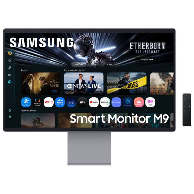 Samsung LS32FM900SUXEN Smart Monitor M9 32'' 4K QD-OLED 165Hz HDR True Black 400 AMD FreeSync Premium Pro colore Argento