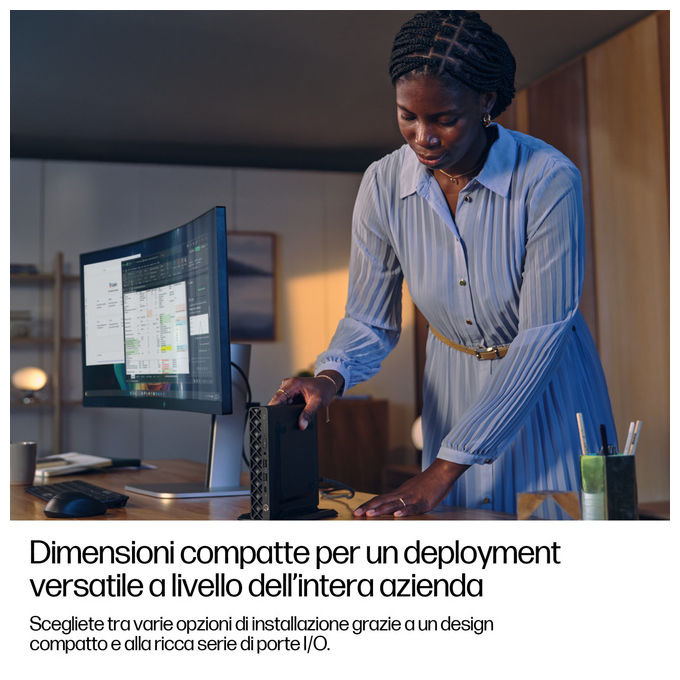 HP 998R0ET EliteDesk 8 Mini G1i Mini PC Intel Core Ultra 9 285T 32 GB DDR5 1 TB SSD NVMe Windows 11 Pro colore Nero