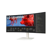 LG 38BR85QC-W UltraWide Monitor PC Curvo 37.5'' Nano IPS WQHD+ 3840x1600 144Hz 1ms HDR600 USB-C 90W KVM colore Bianco