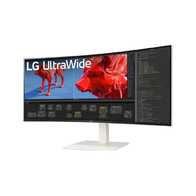 LG 38BR85QC-W UltraWide Monitor PC Curvo 37.5'' Nano IPS WQHD+ 3840x1600 144Hz 1ms HDR600 USB-C 90W KVM colore Bianco