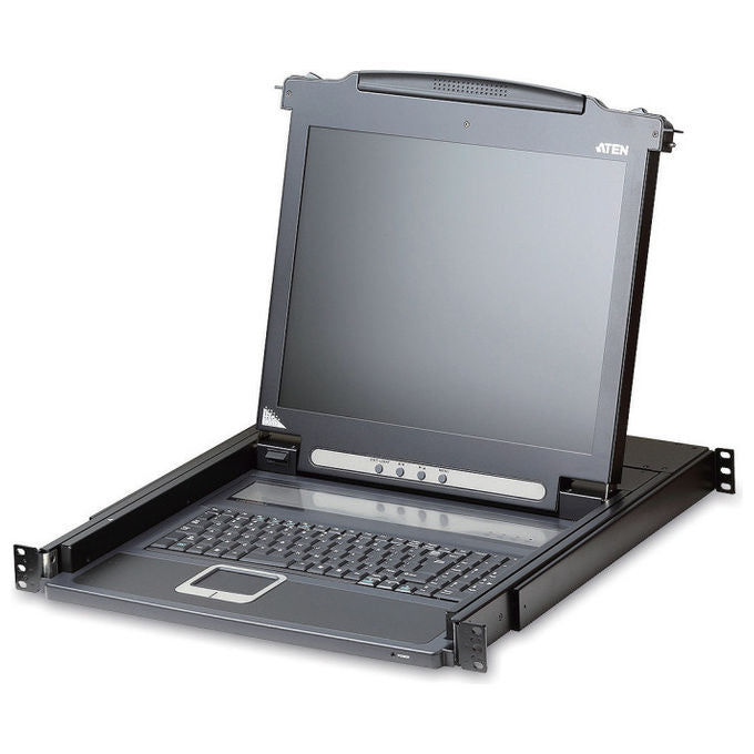 Aten CL1000M Console LCD KVM Rack Single Rail 17'' 1U 1280x1024 USB VGA colore Nero