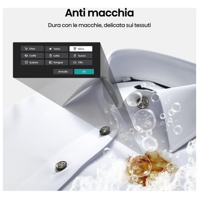 Hisense WD5I8043BWF Lavasciuga Frontale 8-5 Kg 1400 rpm Classe A-D WiFi Vapore (84.5x59.5x47 cm) colore Bianco