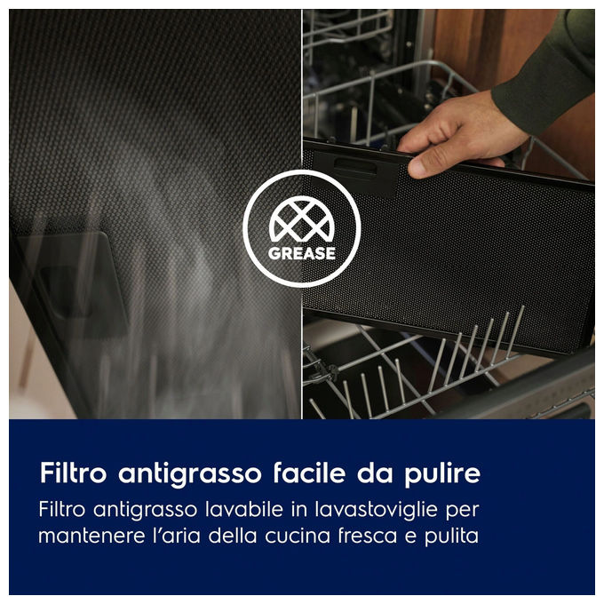 Electrolux LFT826X Serie 700 Breeze Cappa a Camino 60 cm 730 m³-h Classe A 74 dB Touch colore Acciaio Inox