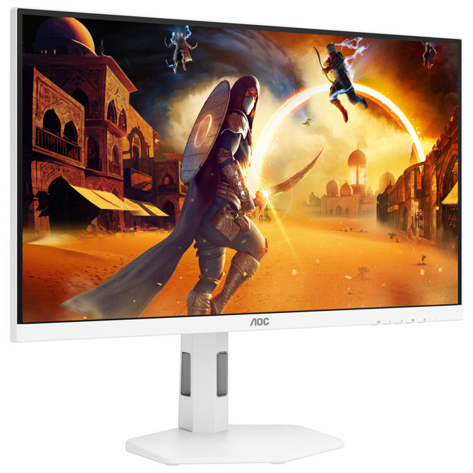 AOC U27G4-WS G4 Monitor Gaming 27'' 4K UHD Fast IPS 160 Hz DisplayHDR 400 HDMI 2.1 colore Argento Bianco
