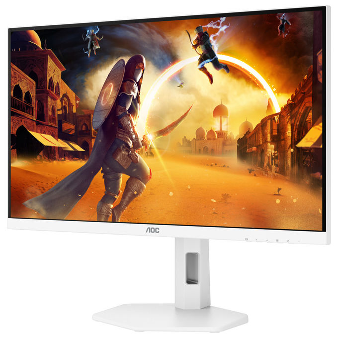 AOC U27G4-WS G4 Monitor Gaming 27'' 4K UHD Fast IPS 160 Hz DisplayHDR 400 HDMI 2.1 colore Argento Bianco