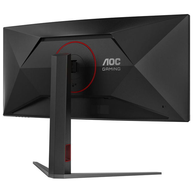 AOC CU34G4 Monitor PC Curvo 34'' WQHD 3440x1440 Fast VA 180Hz 1ms HDR10 AMD FreeSync Premium colore Nero Rosso