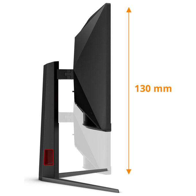 AOC CU34G4 Monitor PC Curvo 34'' WQHD 3440x1440 Fast VA 180Hz 1ms HDR10 AMD FreeSync Premium colore Nero Rosso