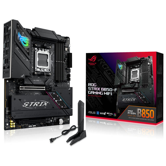 Asus ROG STRIX B850-F GAMING WIFI Scheda Madre ATX Socket AM5 DDR5 4x M.2 PCIe 5.0 Wi-Fi 7 Bluetooth 5.4 2.5Gb Ethernet colore Nero