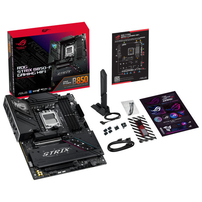Asus ROG STRIX B850-F GAMING WIFI Scheda Madre ATX Socket AM5 DDR5 4x M.2 PCIe 5.0 Wi-Fi 7 Bluetooth 5.4 2.5Gb Ethernet colore Nero