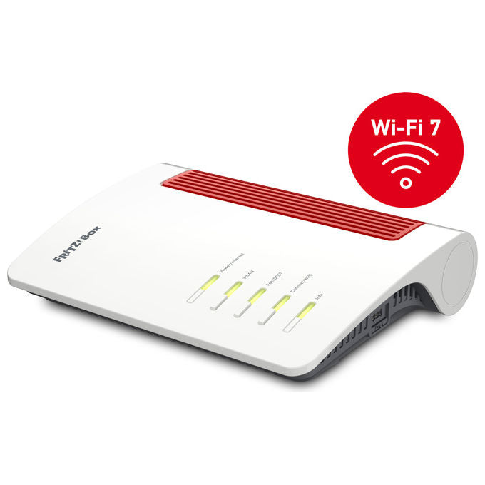 FRITZ! FRITZ!BOX 4690 EDITION INTERNATIONAL Router Wireless Wi-Fi 7 Tribanda Porta WAN 10 Gbit-s LAN Multi-Gigabit VoIP DECT Smart Home