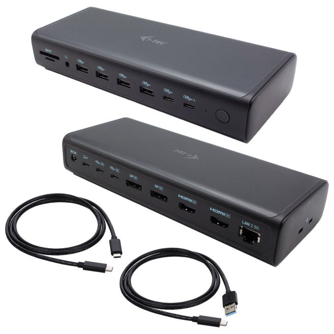 I-tec CA6MONITORDOCKPDIT Docking Station Universale 6 Monitor 4K 60Hz USB-C Power Delivery 140W LAN 2.5 Gbps colore Nero