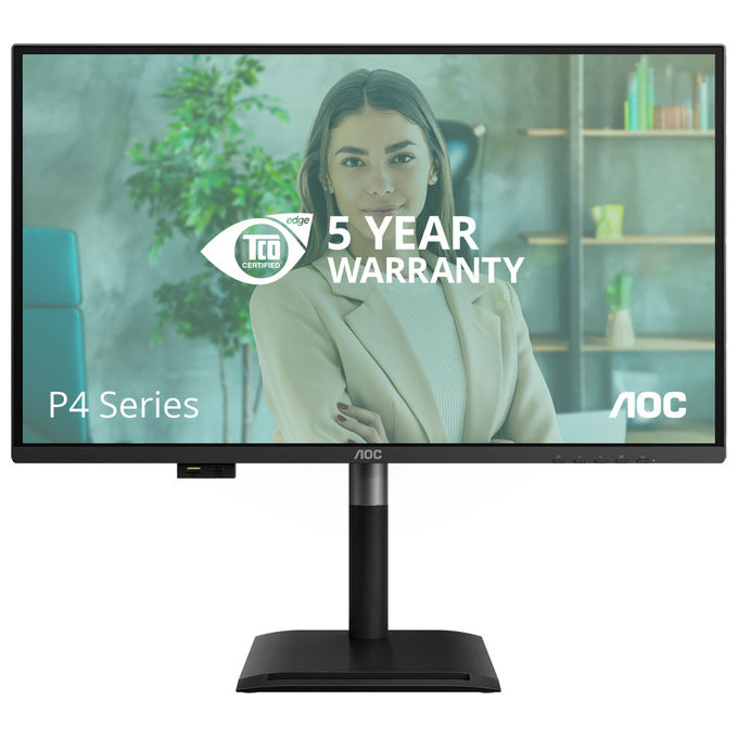AOC Q27P4U Monitor PC 27'' QHD 2560x1440 IPS 120Hz Hub USB 3.2 HDMI DisplayPort colore Nero