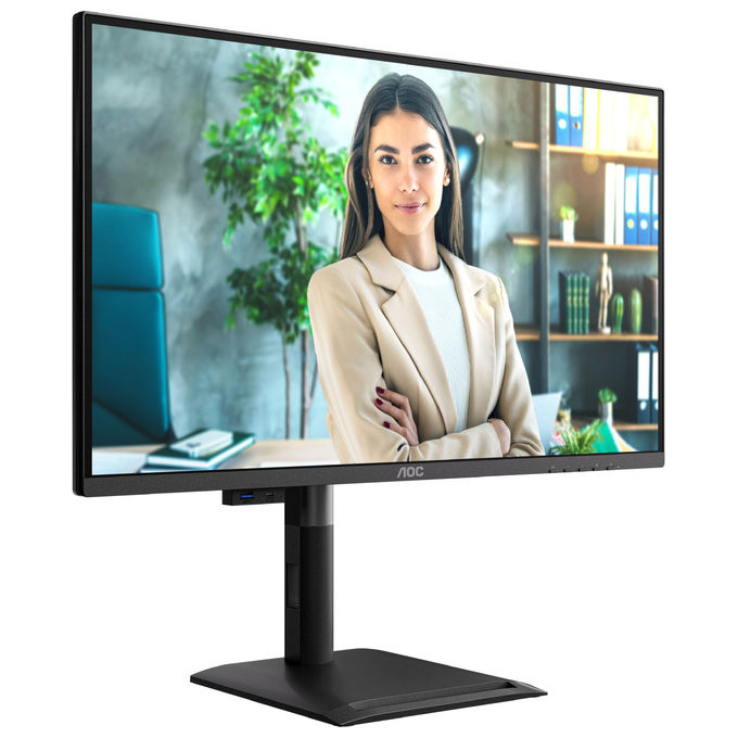 AOC Q27P4U Monitor PC 27'' QHD 2560x1440 IPS 120Hz Hub USB 3.2 HDMI DisplayPort colore Nero