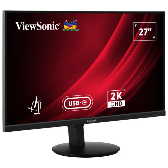 Viewsonic VG2709-2K-MHDU-2 VG Series Monitor PC 27'' QHD IPS 2560x1440 100Hz 4ms HDR10 USB-C Hub USB HDMI DisplayPort colore Nero