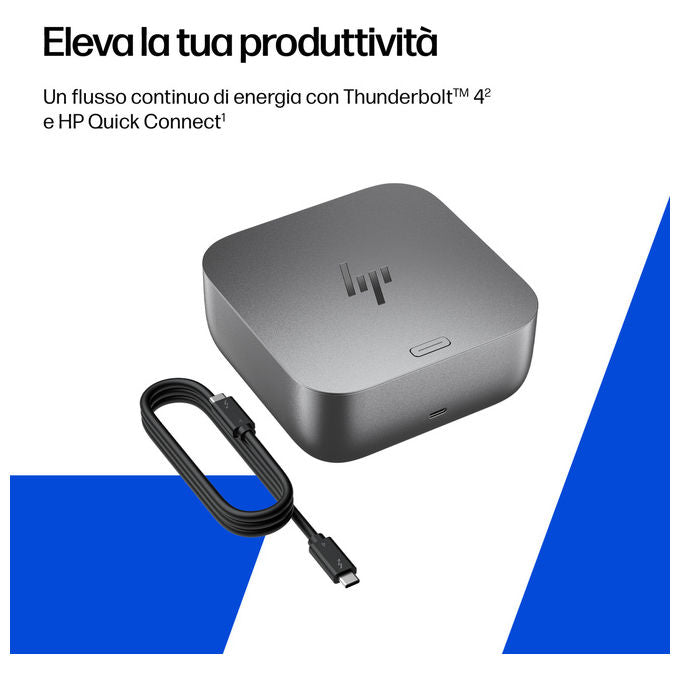 HP 9X472UT Thunderbolt 4 G6 Docking Station 100W USB-C 5K Ultra HD 2500 Mbit-s colore Grigio