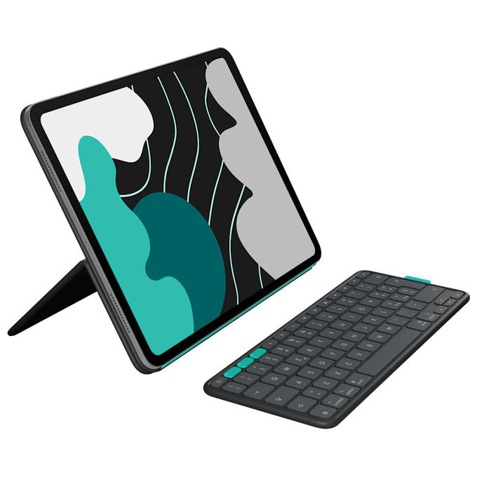 Logitech 920-013385 Flip Folio Custodia con Tastiera per iPad Pro 13'' M4 iPad Air 13'' M2 M3 QWERTY Italiano Bluetooth colore Grafite